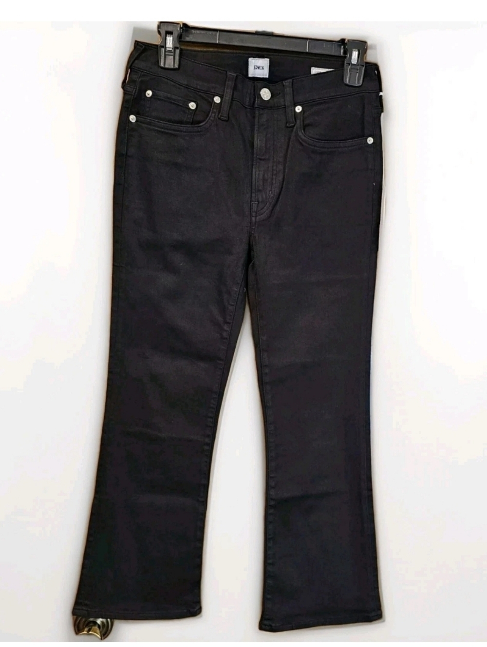 Edwin Woman’s Cassia Mini Boot Ankle Jeans- Size 27-Black NWT $148